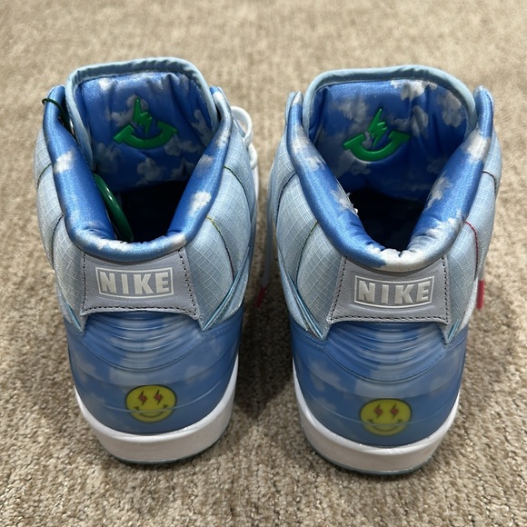 2022 J. Balvin x Air Jordan 2 Retro SP Celestine Blue/White/Multi-Color Size 9.5 - Picture 3 of 9